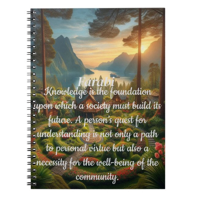 Caderno Espiral A bela palavra de Farabi (Frente)