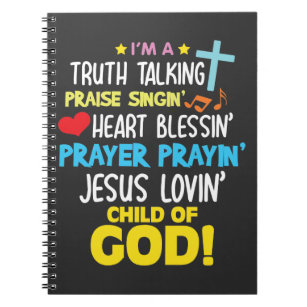 Caderno Espiral A bênção do elogio da verdade Pray a criança do