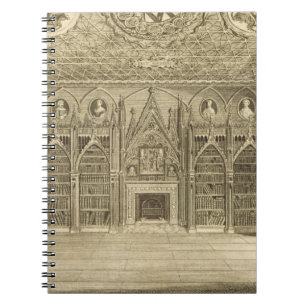 Caderno Espiral A biblioteca, gravada por Godfrey, 'de Descriptio