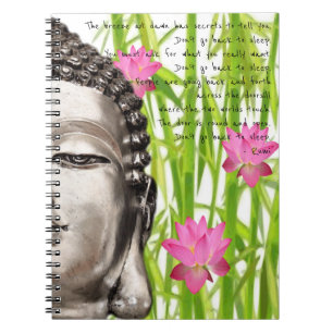 Caderno Espiral A brisa no Diário de Rumi Buddha do alvorecer