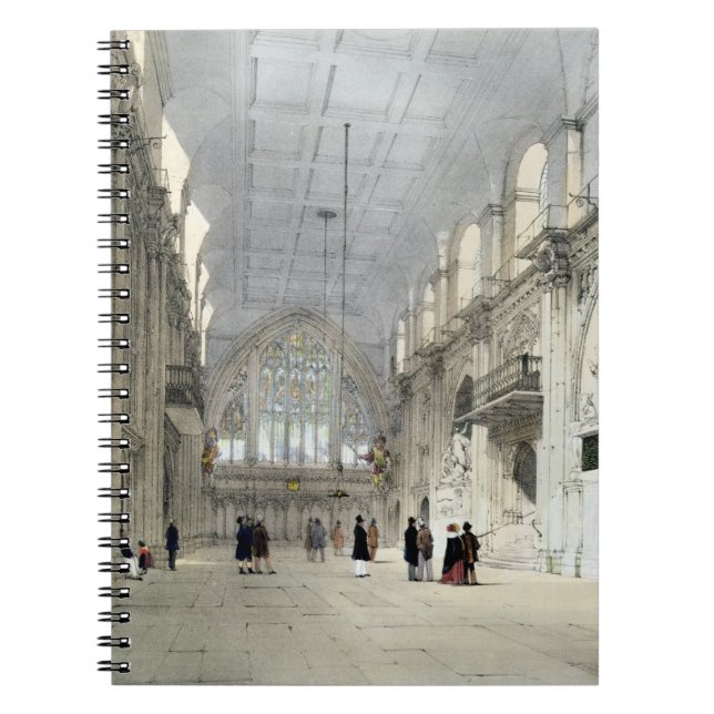 Caderno Espiral A capela, interior, de "Londres como é", e (Frente)