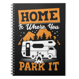Caderno Espiral A Casa Feliz De Camper É Onde Você A Estaciona