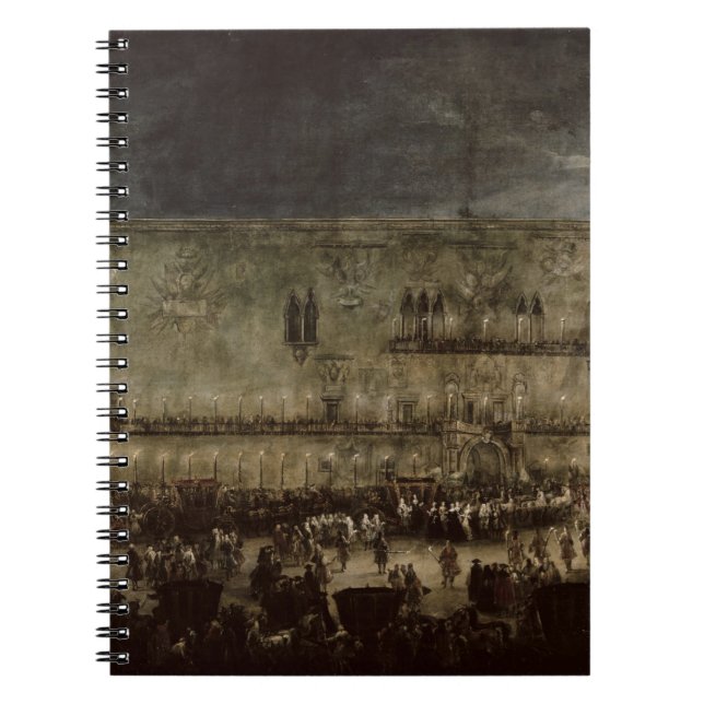 Caderno Espiral A chegada da princesa Amelia de Saxony, em um (Frente)