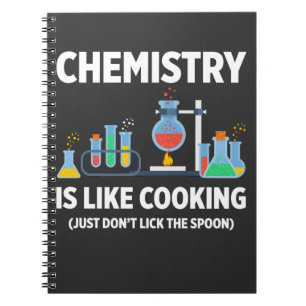Caderno Espiral A Ciência da Química gosta de Cozinhar não lamb