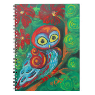Caderno Espiral A coruja moderna da pintura