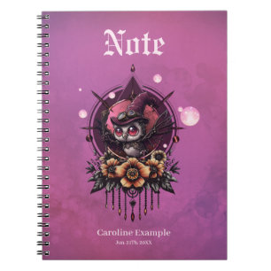 Caderno Espiral A Coruja Steampunk: Guardiã dos Segredos.