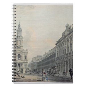 Caderno Espiral A costa com casa de Somerset e St Mary le