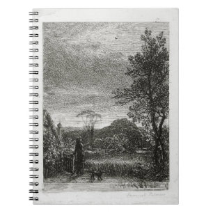 Caderno Espiral A cotovia (gravura a água-forte)