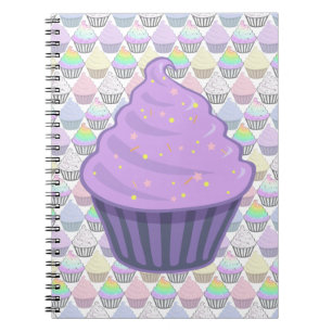 Caderno Espiral A crosta de gelo roxa bonito do redemoinho do