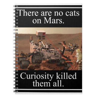 Caderno Espiral A curiosidade Rover da NASA & os nenhuns gatos em