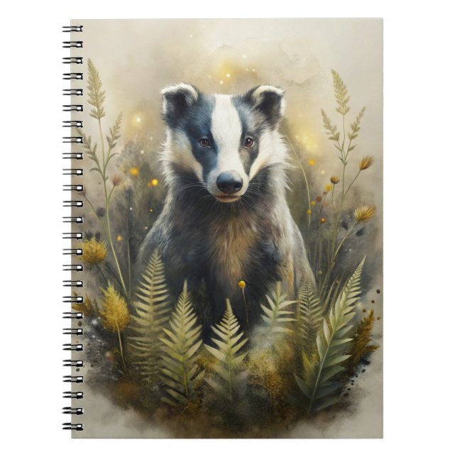 Caderno Espiral A Cute Forest Badger (Frente)