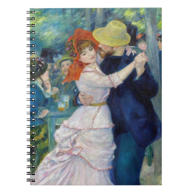 Caderno Espiral A dança em Boudonal por Pierre-Auguste Renoir (Frente)