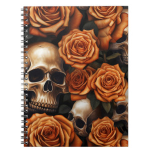 Caderno Espiral A Design 9 da Série Skull e Rosa