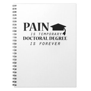 Caderno Espiral A dor do Phd é doutoramento provisório engraçad