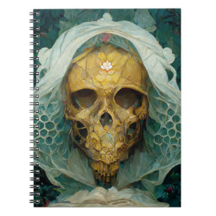 Caderno Espiral A Drone Bee Skull Fantasy Sci-Fi
