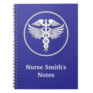 Caderno Espiral A enfermeira do médico nota o azul