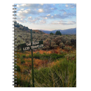 Caderno Espiral "A estrada viajou menos" montanha Desertscape do