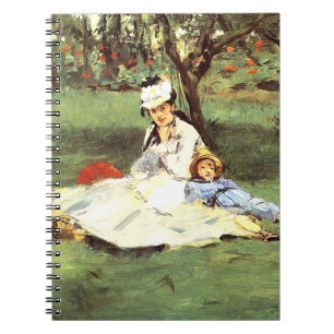 Caderno Espiral A família Monet no seu jardim Edouard Manet