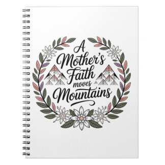 Caderno Espiral A Fé de uma Mãe Move Montanhas