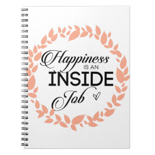 Caderno Espiral A Felicidade É Um Fio De Trabalho Dentro
