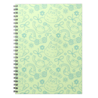 Caderno Espiral "A Friend for Everyone" Pattern Notebook Green