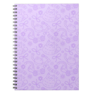 Caderno Espiral "A Friend for Everyone" Pattern Notebook Lavender