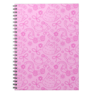 Caderno Espiral "A Friend for Everyone" Pattern Notebook Pink