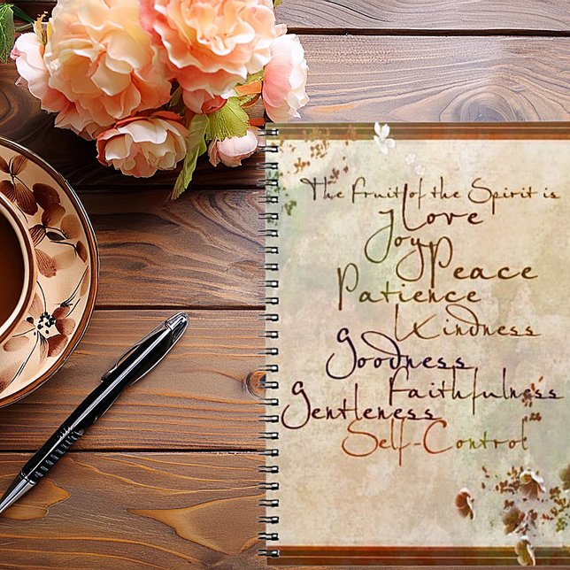 Caderno Espiral A Fruta do Espírito (Criador carregado)