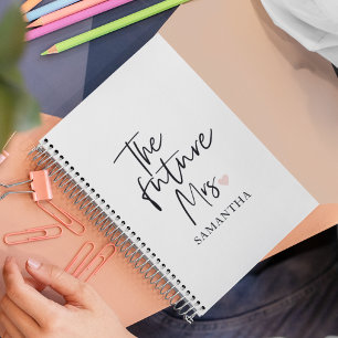 Caderno Espiral A Futura Sra. e Seu Nome Presente de Beleza Mode