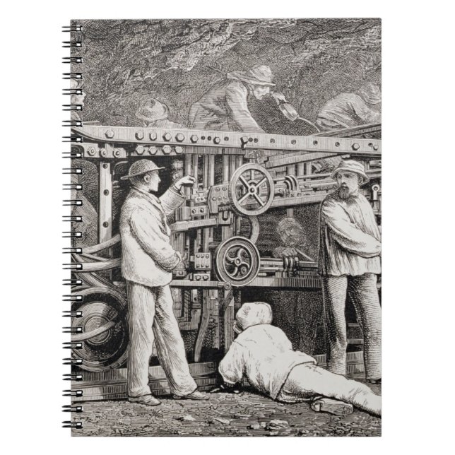 Caderno Espiral A galeria avançada no lado francês da (Frente)