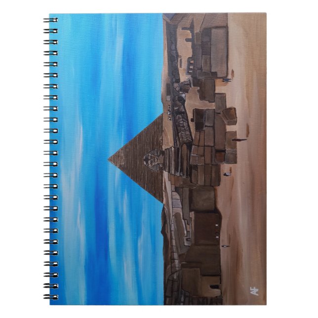 Caderno Espiral A Grande Esfinge e a Pirâmide de Khafre (Frente)