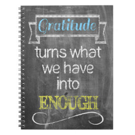 Caderno Espiral A gratitude gira o que nós temos em bastante