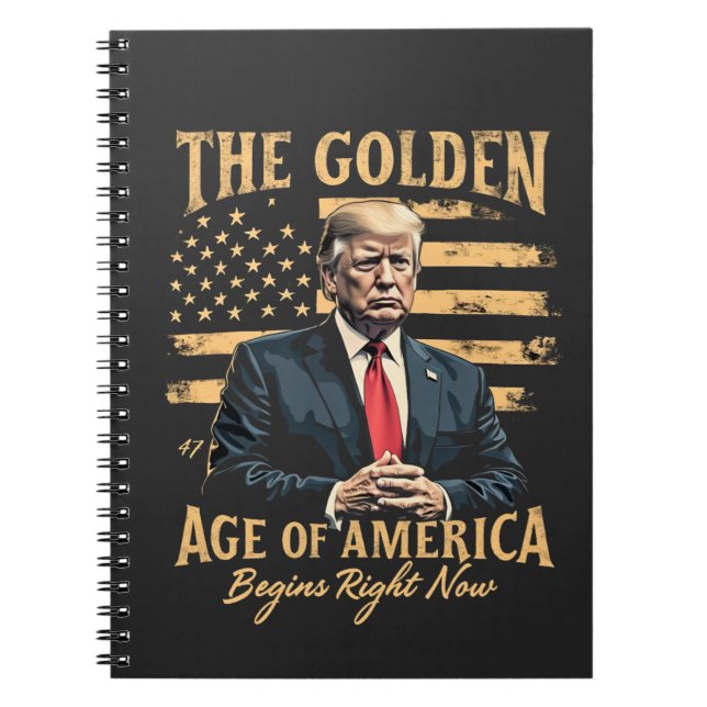 Caderno Espiral A Idade do Ouro da América começa agora (Frente)