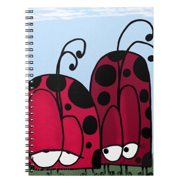 Caderno Espiral A Ilustração de Ladybug de Amor Sem Solicitação (Frente)