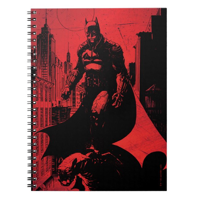 Caderno Espiral A Ilustração do Livro de BD Batman (Frente)