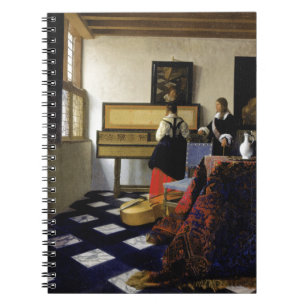 Caderno Espiral A lição de música por Johannes Vermeer