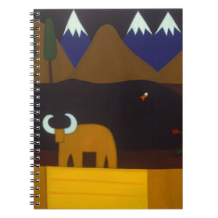 Caderno Espiral A lua e a Bull nas montanhas peruanas