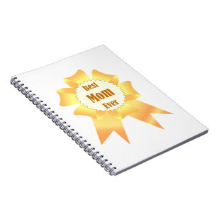 Caderno Espiral A melhor mãe sempre ganhadora do Ouro, fita prêmio