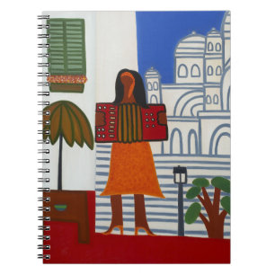 Caderno Espiral A menina aciganada na frente de Sacre Coeur 2006