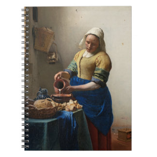 Caderno Espiral A Milkmaid de Johannes Vermeer, c. Serviço 1660