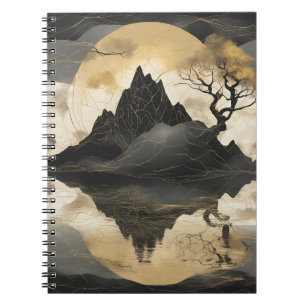 Caderno Espiral A Mistura Preta e Dourada