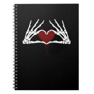 Caderno Espiral À Morte - Mãos do Coração do Esqueleto