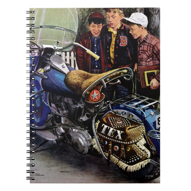 Caderno Espiral A motocicleta de Tex (Frente)