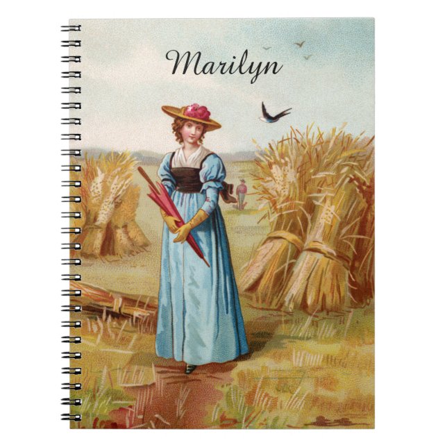 Caderno Espiral A mulher no notebook Wheat Field (Frente)