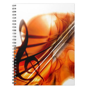 Caderno Espiral A música amarrou a dança do destino do violino dos