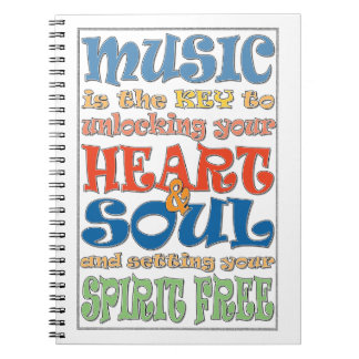 Caderno Espiral A música é a chave