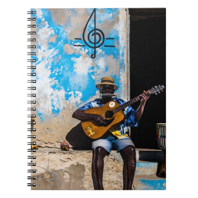 Caderno Espiral A música é o remédio da mente (Frente)