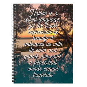 Caderno Espiral A natureza é uma linguagem silenciosa