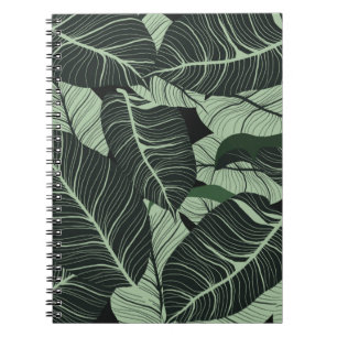 Caderno Espiral A natureza luxuosa deixa o fundo. Padrão floral, T