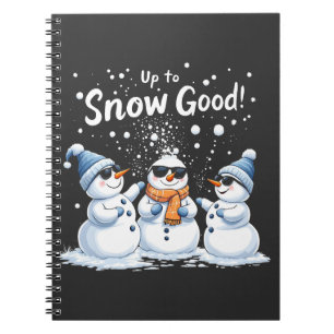 Caderno Espiral À Neve Bom Snowman Engraçado Natal